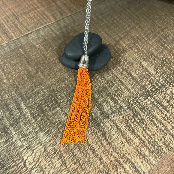 Lia Sophia Jewelry - Lia Sophia orange chain dangle necklace